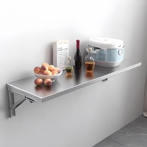 Estante Comercial de Acero Inoxidable para Montaje en Pared, Resistente, con Parte Trasera Abatible, para Cocina de Hotel o Catering - Product Image 1