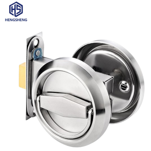 Silver Hidden <strong>Door</strong> Pull Lock Easy Install Hardware for Household Apartment Concealed Wooden <strong>Door</strong> Factory Wholesale - Product Image 1