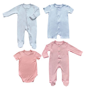 Mameluco de Bambú Ecológico Unisex para Bebé, Mono para Recién <span class=keywords><strong>Nacido</strong></span>, Body Magnético de Manga Corta con Botones Magnéticos - Product Image 5