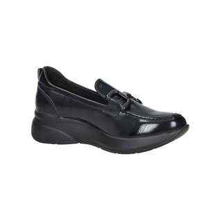 Mocassini da donna Xti 143426 in pelle nera, scarpe basse comode - Product Image 6