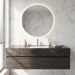 Fabricant chinois de marbre poli pour toilettes d'hôtel, lavabo en marbre poli de haute qualité, design élégant - Product Image 1