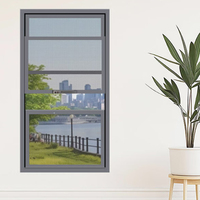 Fenêtre panoramique à double couche sur mesure avec grille en maille Fenêtre en alliage d'aluminium Fenêtres à simple couche et à double couche