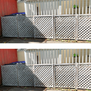 3 pannello bianco lavato in <span class=keywords><strong>legno</strong></span> massello giardino recinzione traliccio Design involucro esterno per piante rampicanti - Product Image 2