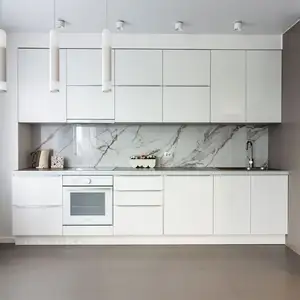 Armario de cocina de aluminio blanco, fregadero de diseño, Rta, elegante, Popular