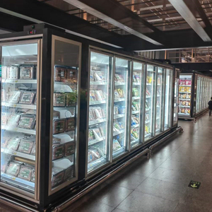 <span class=keywords><strong>Vitrina</strong></span> Refrigerada <span class=keywords><strong>Vertical</strong></span> de Exhibición con Puerta de Vidrio Cuadrada SS304, Diseño con Divisores Transparentes para Supermercados - Product Image 6