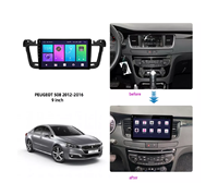 Coche Android Radios Gps de navegación del coche Panel para 2011-2017, Peugeot 508 Android 9 pulgadas Radio pantallas estéreo bastidor de coche