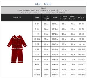 Pyjamas de Noël 2026 pour enfants, en velours rouge, à manches longues, ensembles tricotés assortis pour la famille, robes et costumes pour tout-petits garçons et filles, cadeau de Noël - Product Image 6