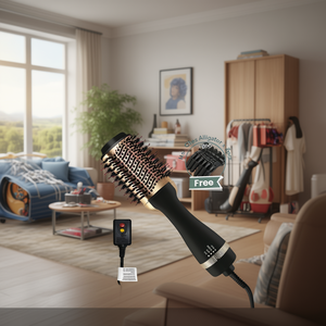 Secador de Pelo Eléctrico Db Professional 1000W, Cepillo Voluminizador y Estilizador de un Solo Paso para Viajes con Accesorio Gratuito - Product Image 2