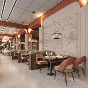 Diseño de Interiores de Restaurantes de Lujo |   Nueva Solución Integral de Mobiliario Clásico para Hostelería: Banqueta de Madera Cálida, Mármol y Latón - Product Image 5