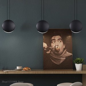 Luces colgantes modernas escandinavas, lámpara colgante minimalista para sala de estar, comedor, bar, luminarias creativas de media luna - Product Image 2