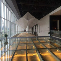 Panel Lantai Kaca Pengaman Solid Anti-Selip 5-25mm, Kaca Tempered Berkualitas Tinggi untuk Hotel/Bengkel/Industri/Sekolah/Kantor