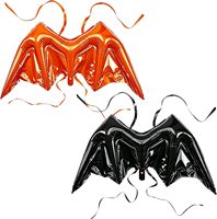 Ballons en aluminium en forme d'ailes de chauve-souris de 45 pouces pour décorations de fête d'Halloween en extérieur, avec ballons en forme d'ailes et accessoires de costume de vampire