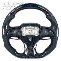 Accessoires intérieurs automobiles Volant de course personnalisé en fibre de carbone avec LED pour Chrysler 300C/300 Dodge Charger Challenger