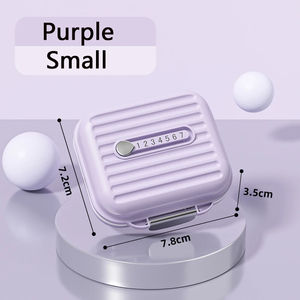 Boîte de rangement pour pilules, boîte de rangement pour médicaments, boîte à pilules compacte hebdomadaire avec système de verrouillage, adaptée aux voyages en plein air, multi-usages - Product Image 6