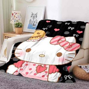 Precio barato de fábrica Kawaii cálido suave Sanrios KT CAT manta personalizada mullida niños y adultos sofá <span class=keywords><strong>colcha</strong></span> Manta - Product Image 6