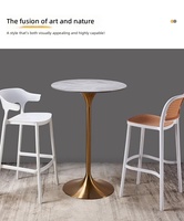 Table d'angle en fer durable au design tulipe moderne, avec structure métallique, pour salon, balcon, café, salle à manger, non pliable, pour la maison