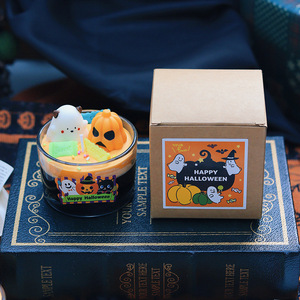 Vela Aromática de Halloween con Diseño de Fantasma y Calabaza, Aroma Suave, para Crear una Atmósfera Festiva - Product Image 5