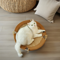 Haute qualité respirant petit bois surélevé hamac pour animaux de compagnie solide maille été chiot chat lit en gros chien chat lit