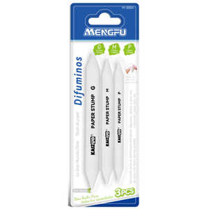 Mengfu marca 3 uds Juego de lápices de boceto de madera logotipo impreso tocón de papel para dibujo mezcla para escuela estudiante arte o pintura uso - Product Image 1