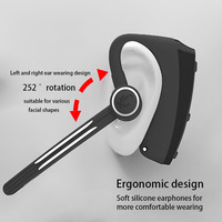 Casque de talkie-walkie Bluetooth avec indicateur de batterie LED bouton PTT pour radio bidirectionnelle