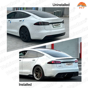 Kit d'aileron arrière en fibre de carbone sèche noir mat style TS pour Tesla Model S <span class=keywords><strong>Plaid</strong></span> Hatchback - Product Image 2