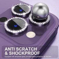 Pour IPhone 16 Pro Max 15 17 protecteur d'objectif de caméra Bling diamant conception unique protecteur d'écran de caméra résistance aux chocs