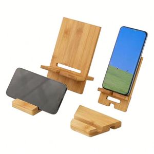 2026 Trend Natural Bamboo Phone <b>Stand</b> Foldable Portable Wood <b>Tablet</b> Holder Common Eco-Friendly Desk <b>Stand</b> Customized Logo Gift - Product Image 1