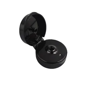 custom 38/400 black color flip top cap customized professional manufacturer plastic lids wholesale flip top lid suppliers