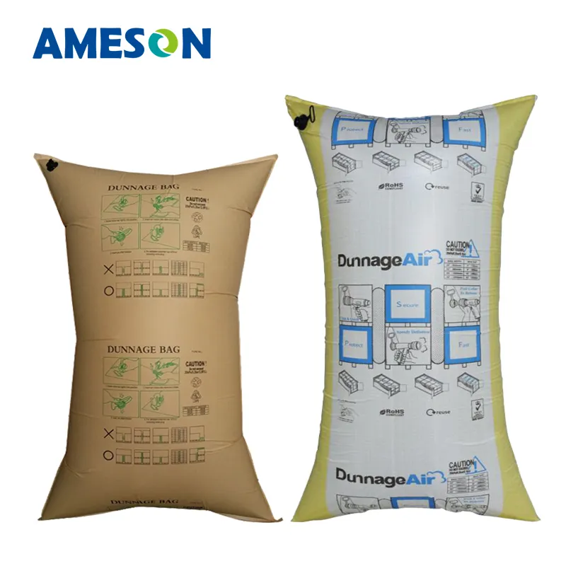 Ameson süper hava endüstriyel Kraft kağıt PP dokuma Dunnage hava yastıkları
