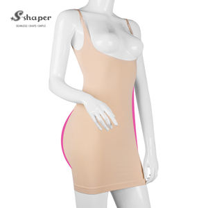 S-SHAPER 오픈 바스트 캐미솔 슬립 원피스 매일 사용 나일론 스판덱스 통기성 플러스 XL 3XL 그림 성인 배 제어 원피스 - Product Image 4