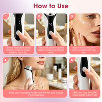 Dispositivo de Belleza Multifuncional 4 en 1 Recargable, Terapia de Luz LED Portátil, Cuidado de la Piel, Masajeador Facial