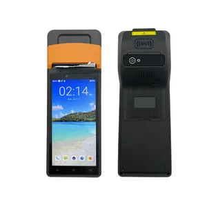 Impressora térmica portátil android personalizada, máquina nfc pos, mini máquina pos para pagamento com tela sensível ao toque