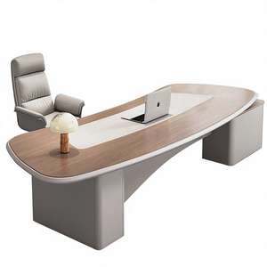 Bureau de direction moderne en forme de L de haute technologie avec bureaux de direction en bois - Product Image 6