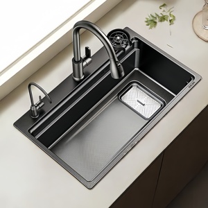 Fregadero de Cocina de Acero Inoxidable SUS304, Fregadero Grande de un Solo Tazón para Lavar Verduras, Fregadero de Platos Engrosado para Instalar Bajo Encimera - Product Image 1
