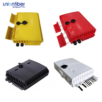 Caja de terminal de acceso de fibra óptica FTTH impermeable de 16 núcleos OTB con cerradura de llave, cajas FAT con colores personalizables para diferentes operadores