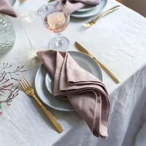 48x48cm Simple Cloth Napkins Towel Cotton Linen Napkins Placemat Soft Dining Table Napkins Mat Table Placemat for Wedding Party