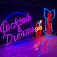 Papan Tanda Neon LED Cetak UV Kustom Logo Bisnis Dekorasi Toko dengan Desain Kustom Logo LED Neon Terang Kustom