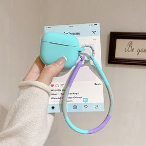 Nouveau Anti-perte pour <span class=keywords><strong>AirPods</strong></span> Pro2 étui souple en Silicone <span class=keywords><strong>de</strong></span> protection lanière élégante couture couleur souple écouteurs écouteurs couverture pour Air - Product Image 5