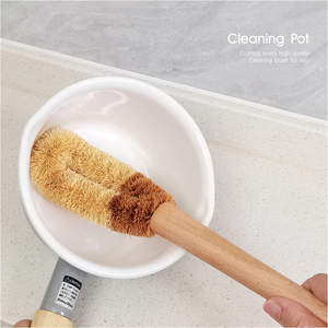 Sồi gỗ dừa lông thiên nhiên nhà bếp chai bàn chải kết thúc Bông Treo Dây Một Số Điều ở nhà làm sạch hàng gia dụng - Product Image 3