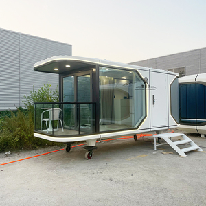 Cabina Luban de 20 pies, casa contenedora plegable, casa de hotel contenedora de montaña, casas pequeñas de lujo, casas de remolque listas para enviar - Product Image 1