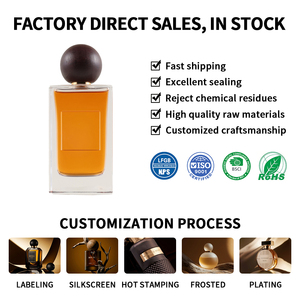 Flacon de parfum vide en verre personnalisé de 50 ml, emballage de flacon de parfum vintage avec bouchon en bois - Product Image 5