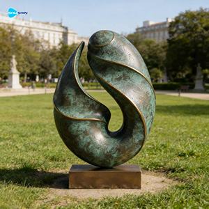 Sculptures d'art abstrait en bronze sur mesure, sculptures de coquillages en bronze pour la décoration intérieure du salon - Product Image 1