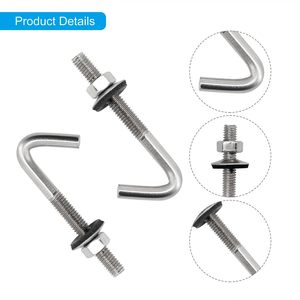 7 hình dạng tường móc dài chân 304 thép không gỉ mái Neo bu lông J bê tông Neo vít có tính năng phẳng Hex Nut máy giặt - Product Image 6