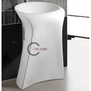 Professional Manufacture Floor Standing Hand Wash Basin With Pedestal Bathroom Vanity Wash Basin Free Standing