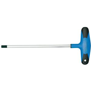 Clé en T hexagonale avec finition chromée, résistante à l'usure, idéale pour la mécanique et les travaux d'entretien. - Product Image 1