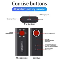 Détecteur anti-espion CNTEXON T1, gadgets espions, caméra cachée, objectif caché, écoute clandestine, traceur GPS, détecteur de signal sonore, 25 heures, noir