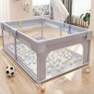 Valla de juegos para niños, valla de seguridad para bebés, tapete de gateo para uso en interiores, valla de aprendizaje para caminar, tela de malla ZT364 - Product Image 1