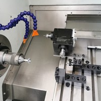 Mini máquina de torno CNC de precisión de China, torneado de cama inclinada pequeña para torno de tipo suizo, Mini centro de torneado