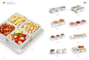 Fabricant d'assiettes, de croustilles et de snack plateau décoratif <span class=keywords><strong>carré</strong></span> <span class=keywords><strong>blanc</strong></span> de service - Product Image 5