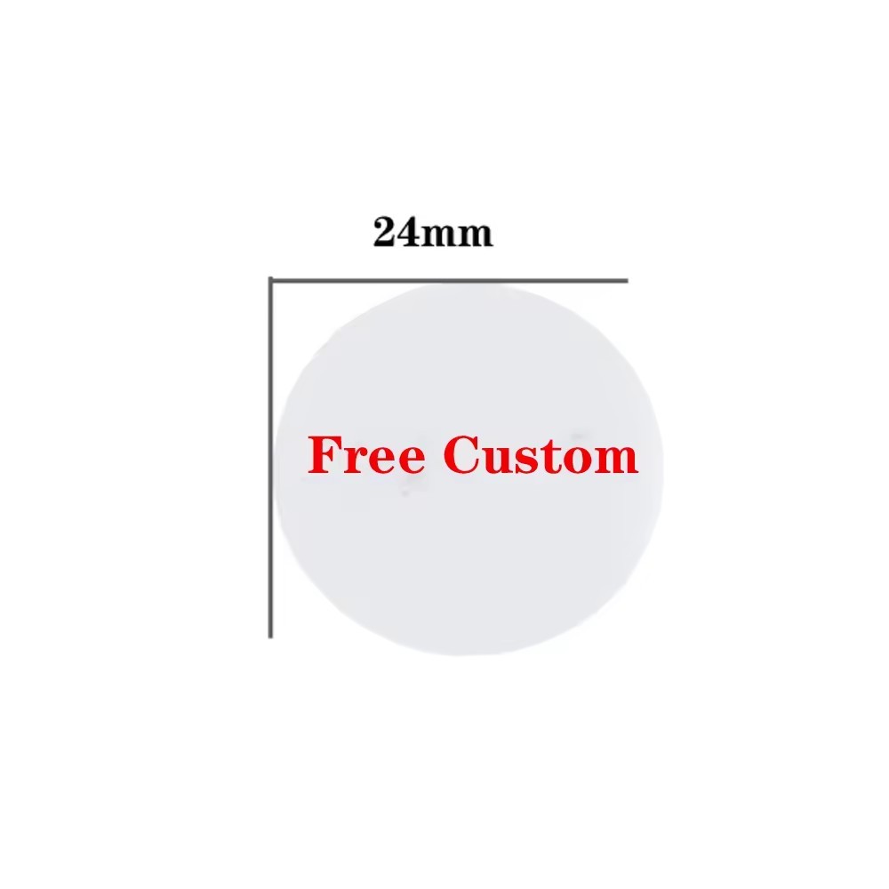 24 mm rond plat blanc